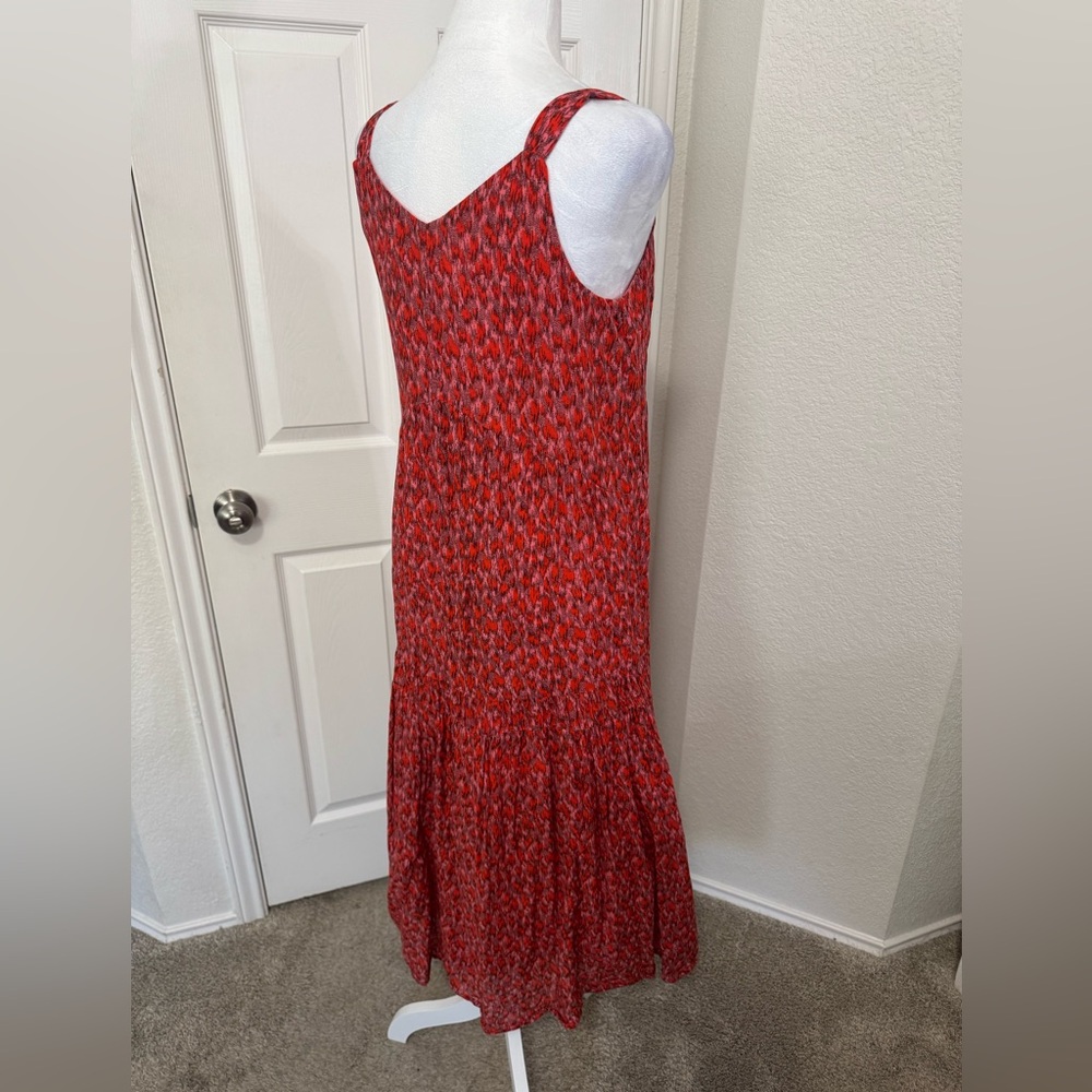 Joie Casual Cotton Red Pink Design Dress Size XS - Picture 4 of 11